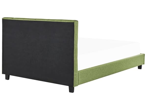 Seng Grøn Polyester 160 x 200 cm Moderne Blød Polstret Dobbeltseng Tuftet Sengegavl Soveværelse Inspiration Kvalitetsseng