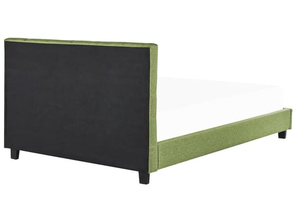 Seng Grøn Polyester 180 x 200 cm Moderne Blød Polstret Dobbeltseng Tuftet Sengegavl Soveværelse Inspiration Kvalitetsseng