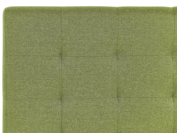 Seng Grøn Polyester 180 x 200 cm Moderne Blød Polstret Dobbeltseng Tuftet Sengegavl Soveværelse Inspiration Kvalitetsseng