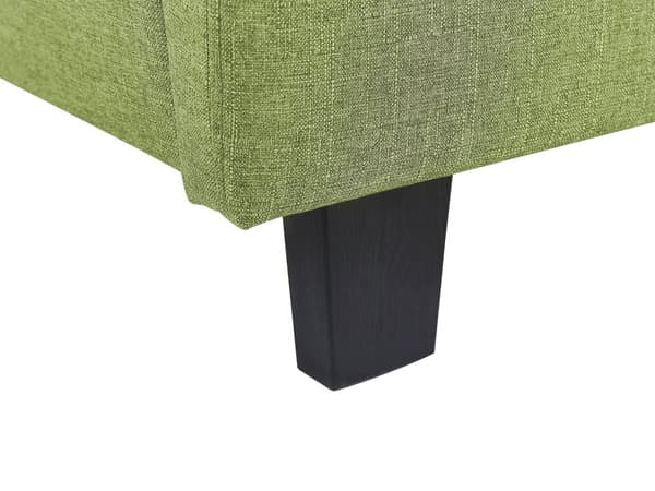 Seng Grøn Polyester 180 x 200 cm Moderne Blød Polstret Dobbeltseng Tuftet Sengegavl Soveværelse Inspiration Kvalitetsseng