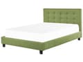 Miniatyrbillede 1 af 11: Seng Grøn Polyester 180 x 200 cm Moderne Blød Polstret Dobbeltseng Tuftet Sengegavl Soveværelse Inspiration Kvalitetsseng