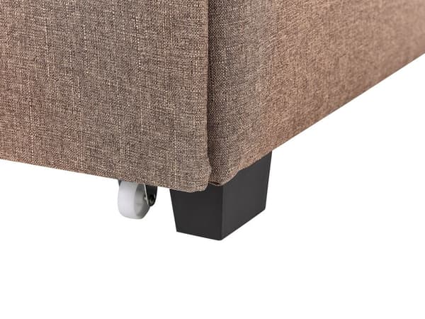 Seng Brun Polyester 180 x 200 cm Moderne Blød Polstret Dobbeltseng med Opbevaring Skuffer Under Tuftet Sengegavl Soveværelse Kvalitetsseng