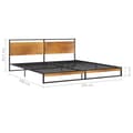 Miniatyrbilde 7 av 8: vidaXL Sengeramme metall 200x200 cm