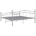 Miniatyrbilde 5 av 8: vidaXL Sengeramme grå metall 200x200 cm
