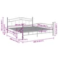 Miniatyrbilde 8 av 8: vidaXL Sengeramme grå metall 200x200 cm