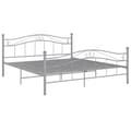 Miniatyrbilde 2 av 8: vidaXL Sengeramme grå metall 200x200 cm