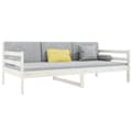 Miniatyrbilde 4 av 9: vidaXL Dagseng hvit 90x190 cm heltre furu