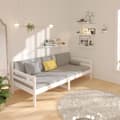 Miniatyrbilde 5 av 9: vidaXL Dagseng hvit 90x190 cm heltre furu