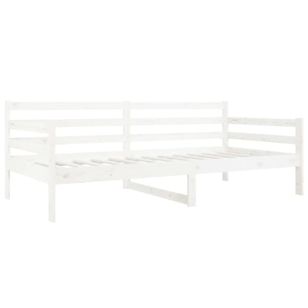 vidaXL Dagseng hvit 90x190 cm heltre furu