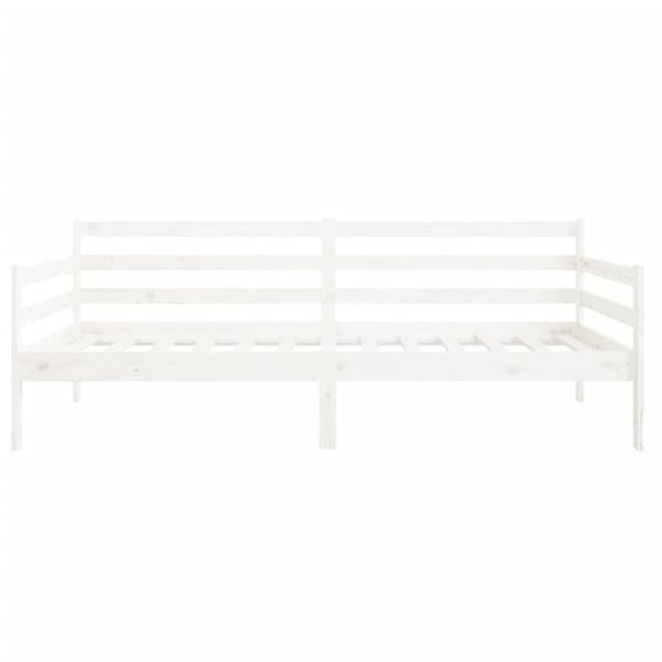 vidaXL Dagseng hvit 90x190 cm heltre furu