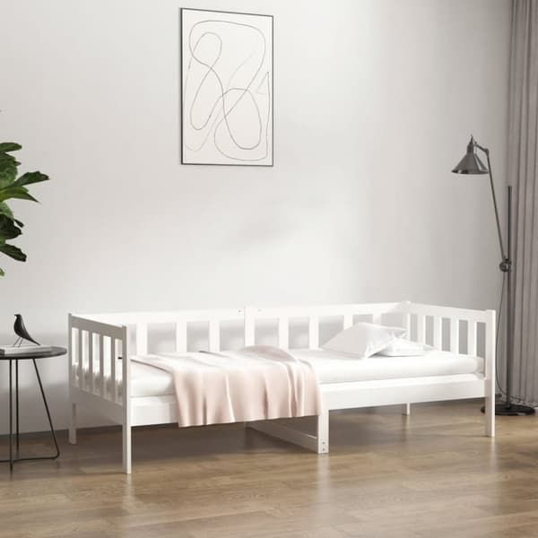 vidaXL Dagseng uten madrass hvit 80x200 cm heltre furu