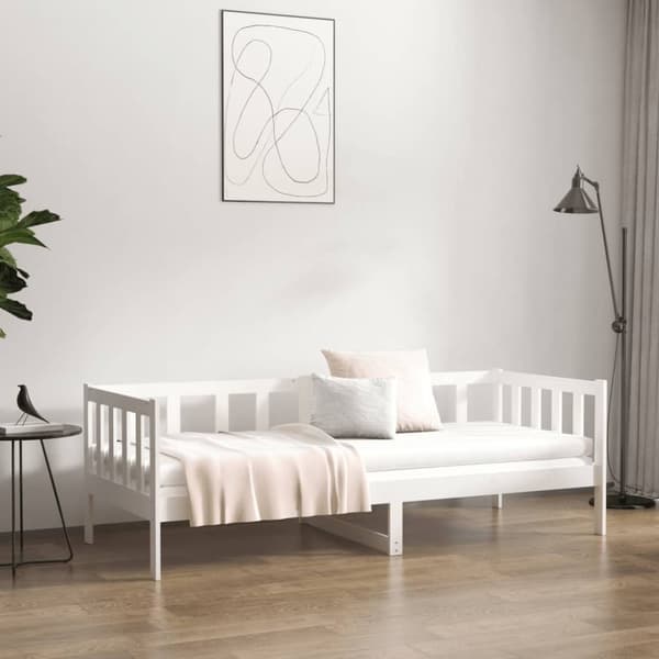 vidaXL Dagseng uten madrass hvit 80x200 cm heltre furu