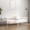 Miniatyrbilde 5 av 11: vidaXL Dagseng uten madrass hvit 80x200 cm heltre furu