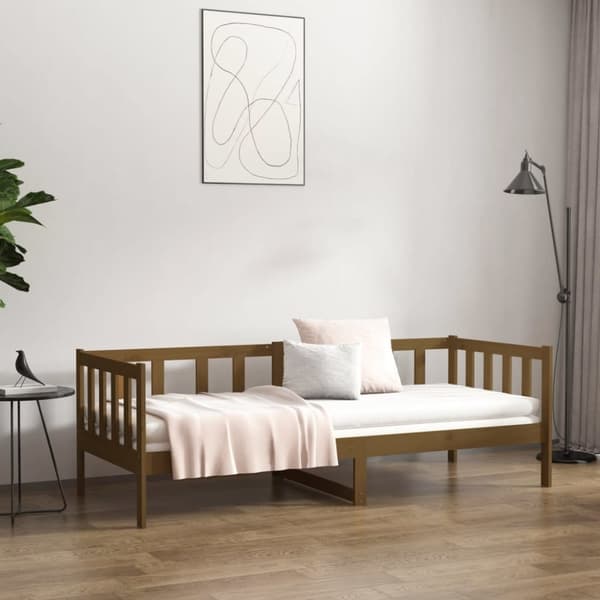 vidaXL Dagbädd honungsbrun 80x200 cm massiv furu