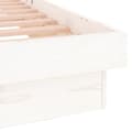 Miniatyrbilde 9 av 11: vidaXL Sengeramme med LED hvit 160x200 cm heltre