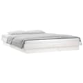 Miniatyrbilde 2 av 11: vidaXL Sengeramme med LED hvit 160x200 cm heltre