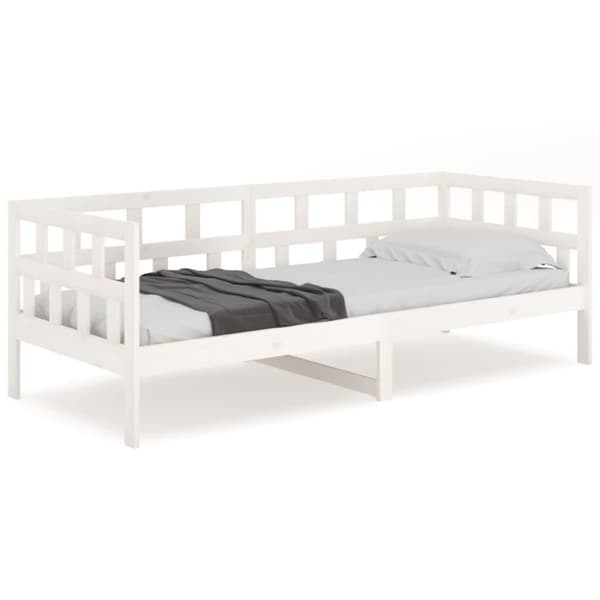 vidaXL Dagbädd vit massiv furu 80x200 cm