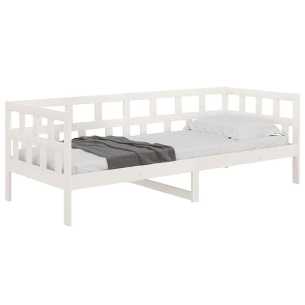 vidaXL Dagbädd vit massiv furu 80x200 cm
