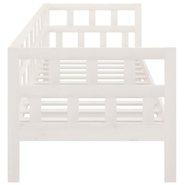 vidaXL Dagbädd vit massiv furu 80x200 cm