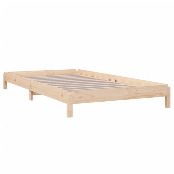 vidaXL Stapelbar säng 90x200 cm massivt furuträ