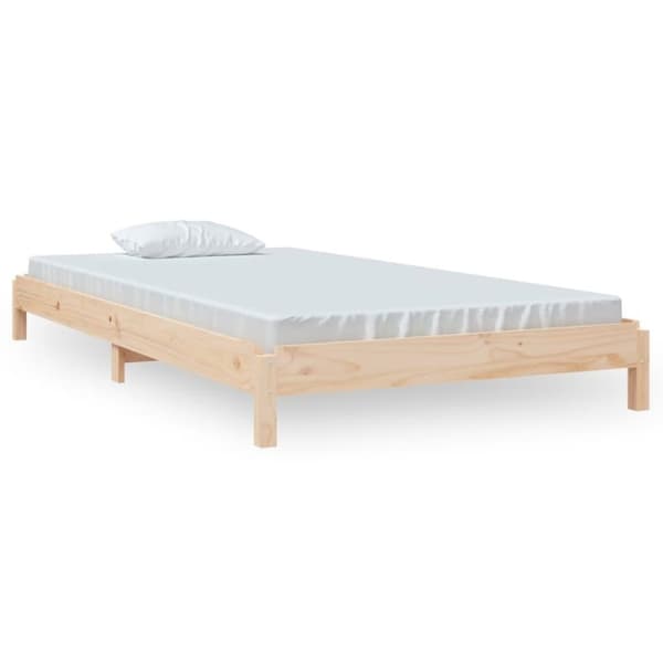 vidaXL Stapelbar säng 90x200 cm massivt furuträ