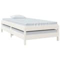Miniatyrbilde 6 av 11: vidaXL Stableseng hvit 90x190 cm heltre furu