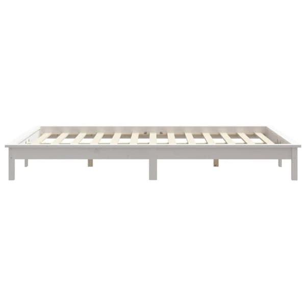 vidaXL Sengeramme hvit 180x200 cm heltre furu