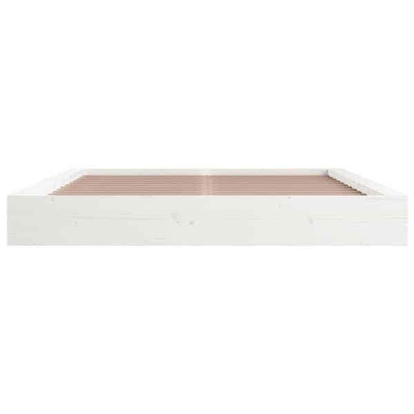 vidaXL Sengeramme hvit 150x200 cm King Size heltre