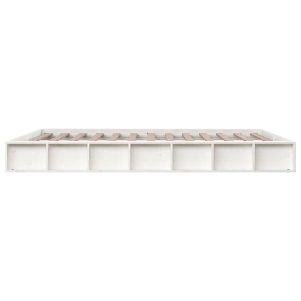 vidaXL Sengeramme hvit 150x200 cm King Size heltre