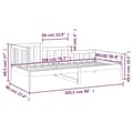 Miniatyrbilde 11 av 11: vidaXL Dagseng uten madrass 90x200 cm heltre furu