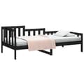 Miniatyrbilde 3 av 11: vidaXL Dagseng svart 90x200 cm heltre furu