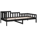 Miniatyrbilde 7 av 11: vidaXL Dagseng svart 90x200 cm heltre furu