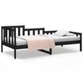 Miniatyrbilde 1 av 11: vidaXL Dagseng svart 90x200 cm heltre furu
