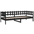 Miniatyrbilde 7 av 11: vidaXL Dagseng svart 90x200 cm heltre furu