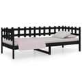 Miniatyrbilde 2 av 11: vidaXL Dagseng svart 90x200 cm heltre furu