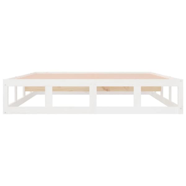vidaXL Sengeramme hvit 140x200 cm heltre