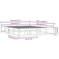 Miniatyrbilde 8 av 9: vidaXL Sengeramme hvit 140x200 cm heltre