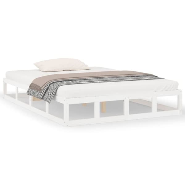vidaXL Sengeramme hvit 140x200 cm heltre