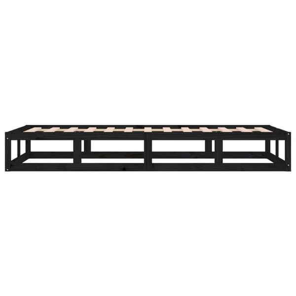 vidaXL Sengeramme svart 100x200 cm heltre