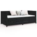 Miniatyrbilde 6 av 11: vidaXL Dagseng svart 80x200 cm heltre furu