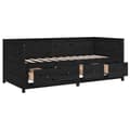 Miniatyrbilde 9 av 11: vidaXL Dagseng svart 80x200 cm heltre furu