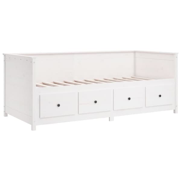 vidaXL Dagbädd utan madrass vit 80x200 cm massiv furu