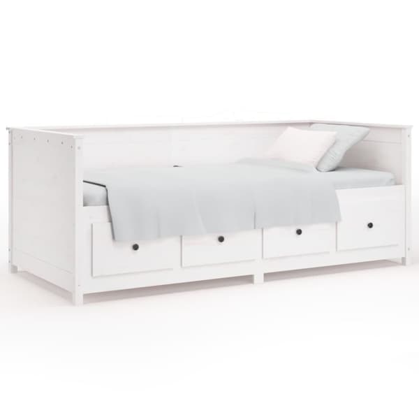 vidaXL Dagbädd utan madrass vit 80x200 cm massiv furu