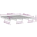Miniatyrbilde 8 av 9: vidaXL Palleseng hvit 200x200 cm heltre furu