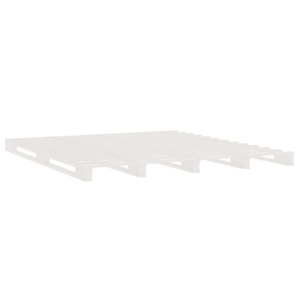 vidaXL Palleseng hvit 150x200 cm heltre furu King Size