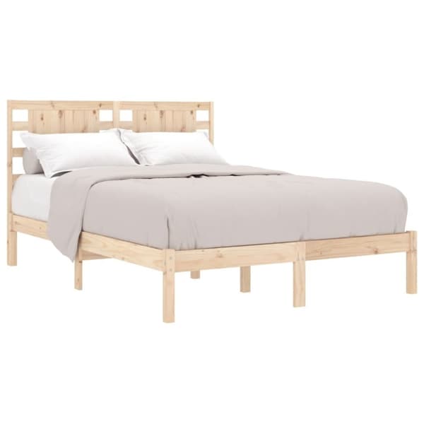vidaXL Sängram utan madrass 120x200 cm massiv furu