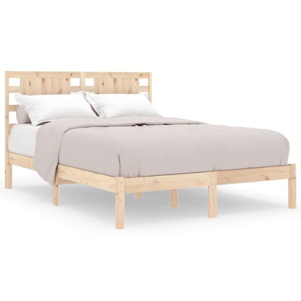 vidaXL Sängram utan madrass 120x200 cm massiv furu