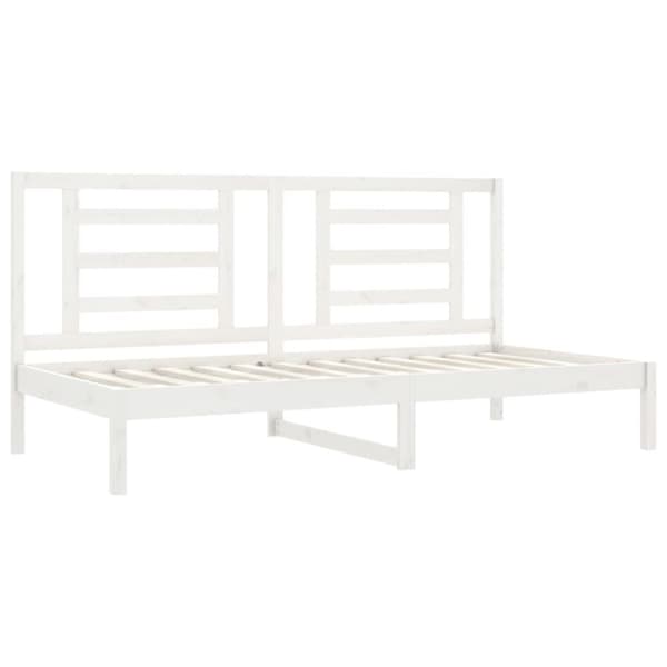 vidaXL Dagseng uten madrass hvit 90x200 cm heltre furu