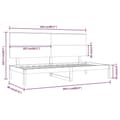 Miniatyrbilde 6 av 7: vidaXL Dagseng uten madrass hvit 90x200 cm heltre furu
