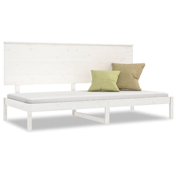 vidaXL Dagseng uten madrass hvit 90x200 cm heltre furu